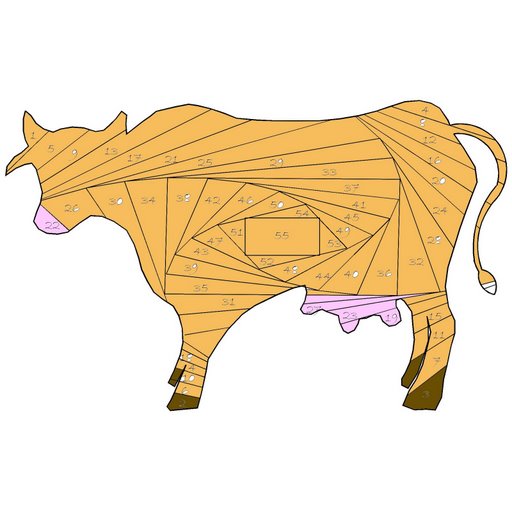 Iris folding szablony - cow col.jpg