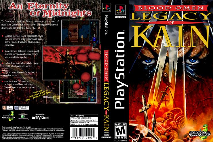 Cover PlayStation Alternate Version - Blood Omen Legacy of Kain PlayStation - Cover.jpg