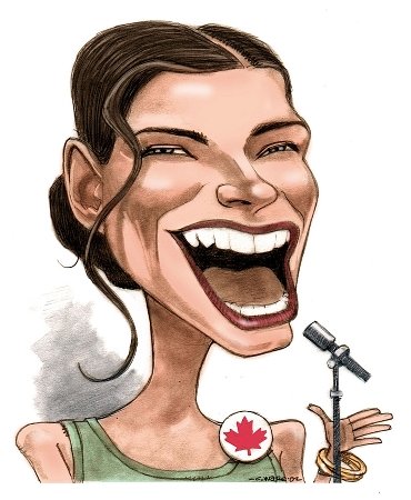 Karykatury gwiazd muzyki - Karykatura Nelly Furtado.jpg